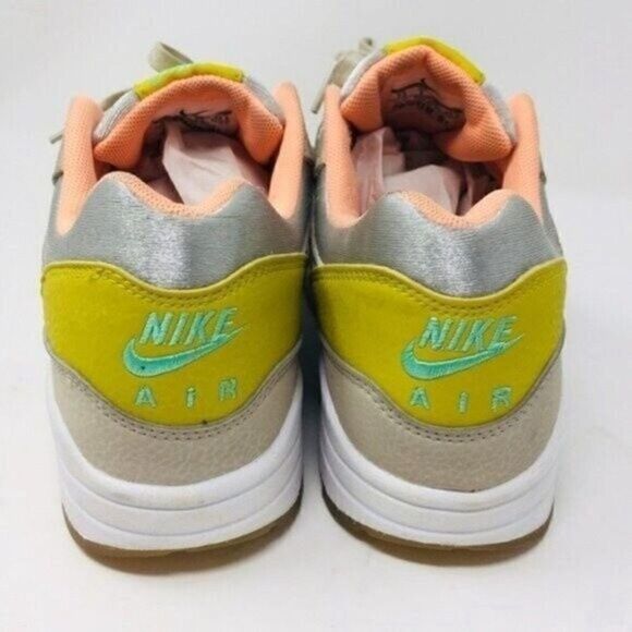 Nike Air Max 1 Premium woman sneakers 7.5 BoxS metallic silver with brown suede - Picture 5 of 8